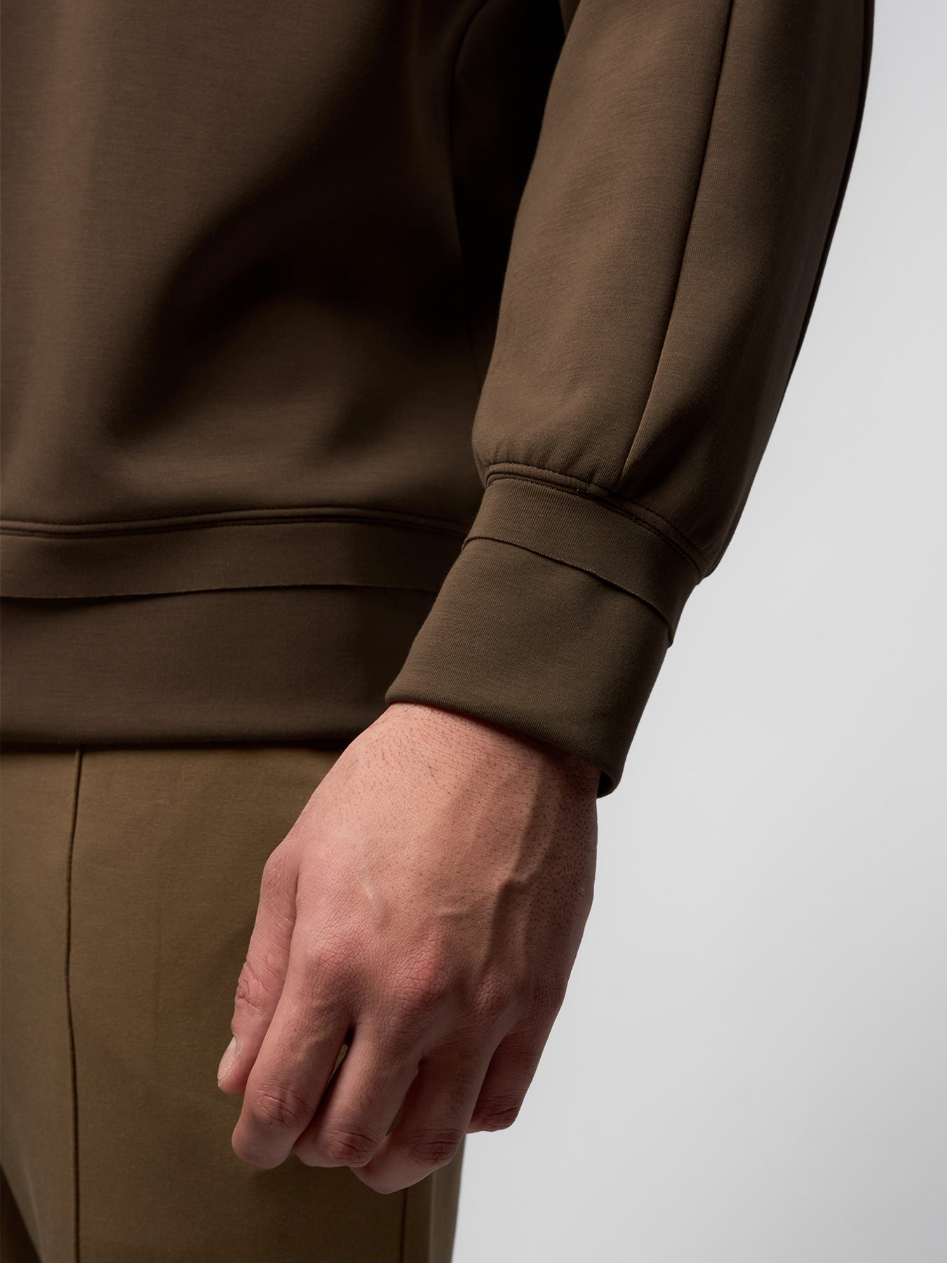 Modal Blend Raglan Sweatshirt Soft Stretch Leisure