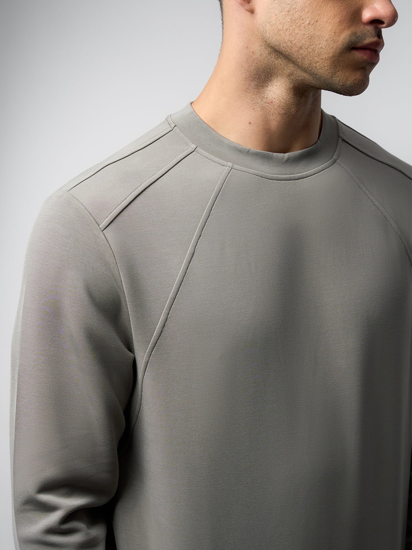 Modal Blend Fall Panel Sweatshirt Wrinkle Resistant Daily Wear