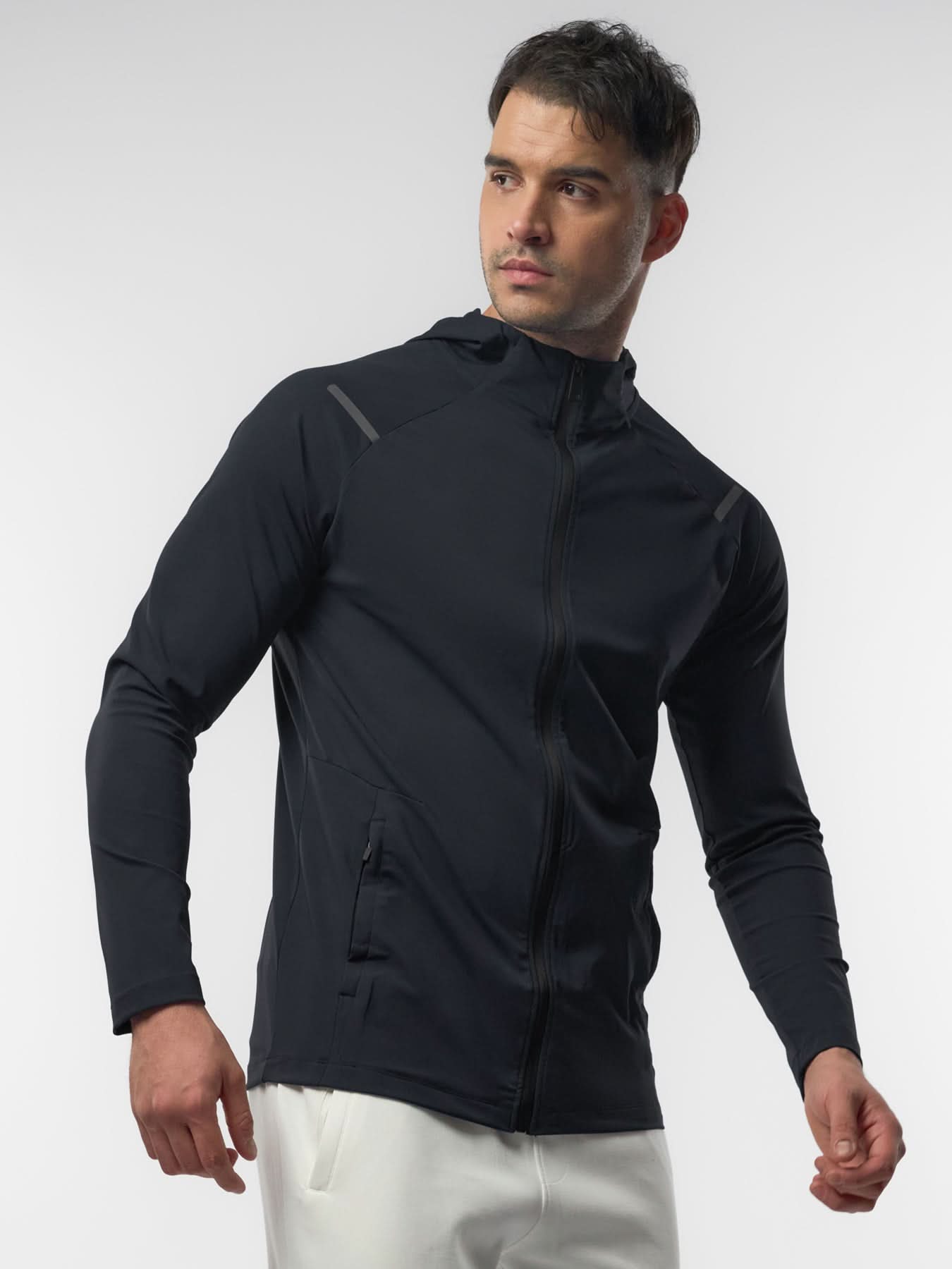SmoothBlend Quick Dry Sports Fitness Hooded Jacket