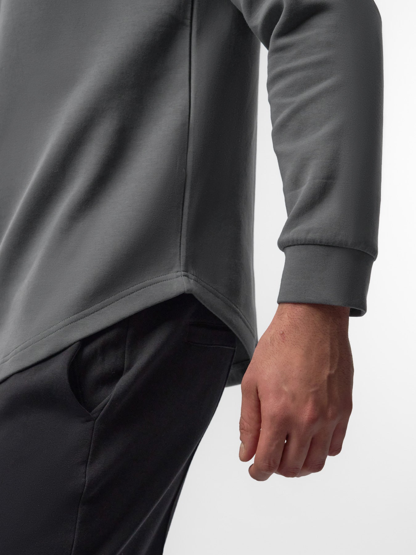 CozySpacer Curve Hem Hoodie