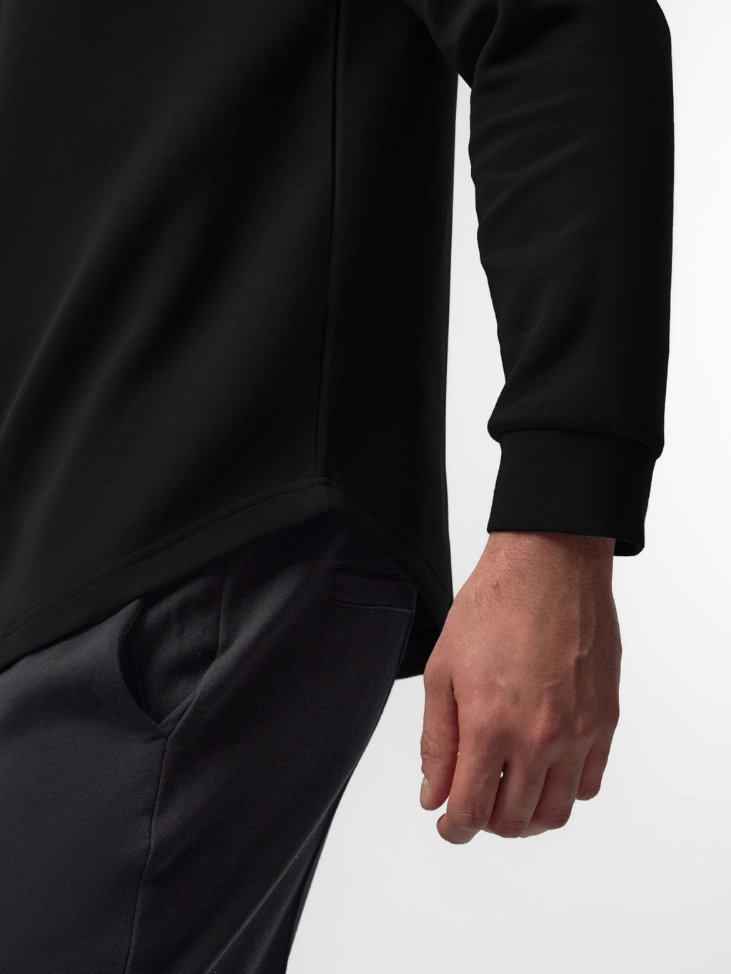 CozySpacer Curve Hem Hoodie