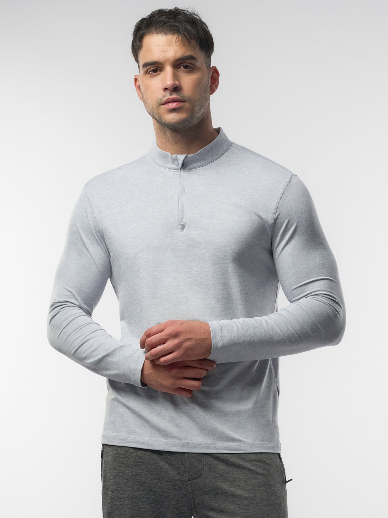 Velou Half Zip Long Sleeve Tee