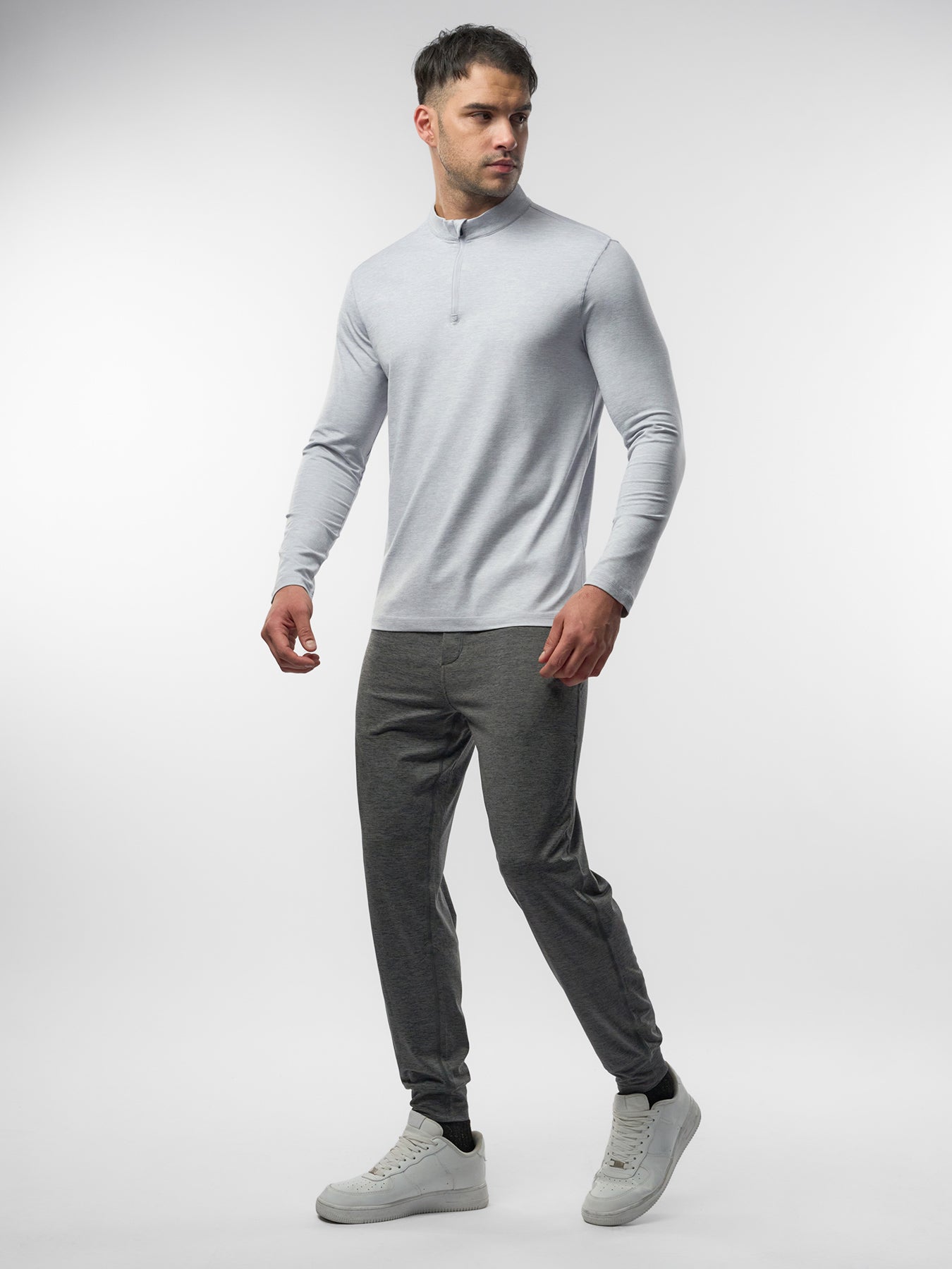 Velou Half Zip Long Sleeve Tee