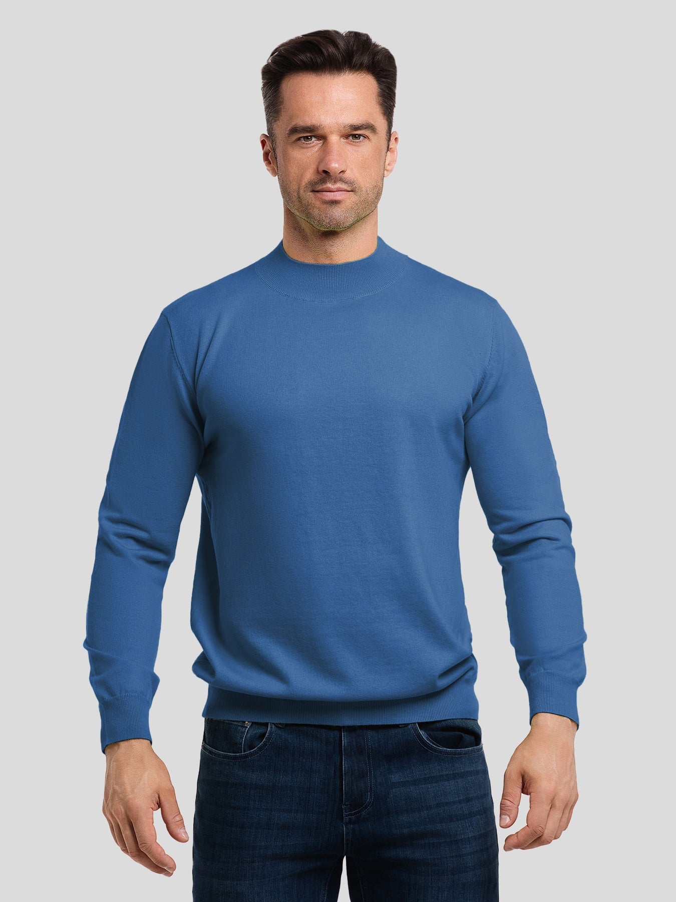 GentleKnit Ultra-Soft Mock Neck Sweater