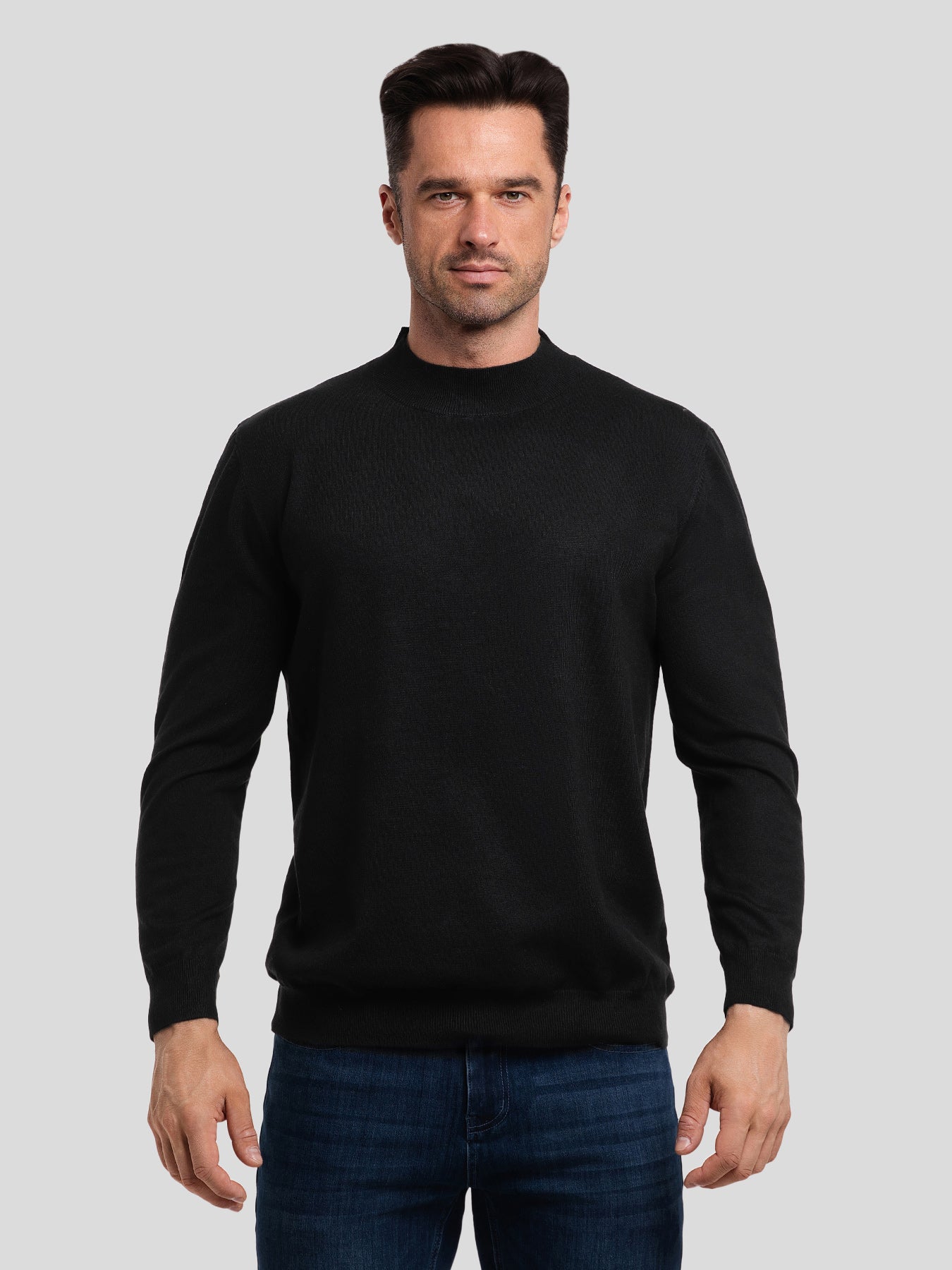 GentleKnit Ultra-Soft Mock Neck Sweater