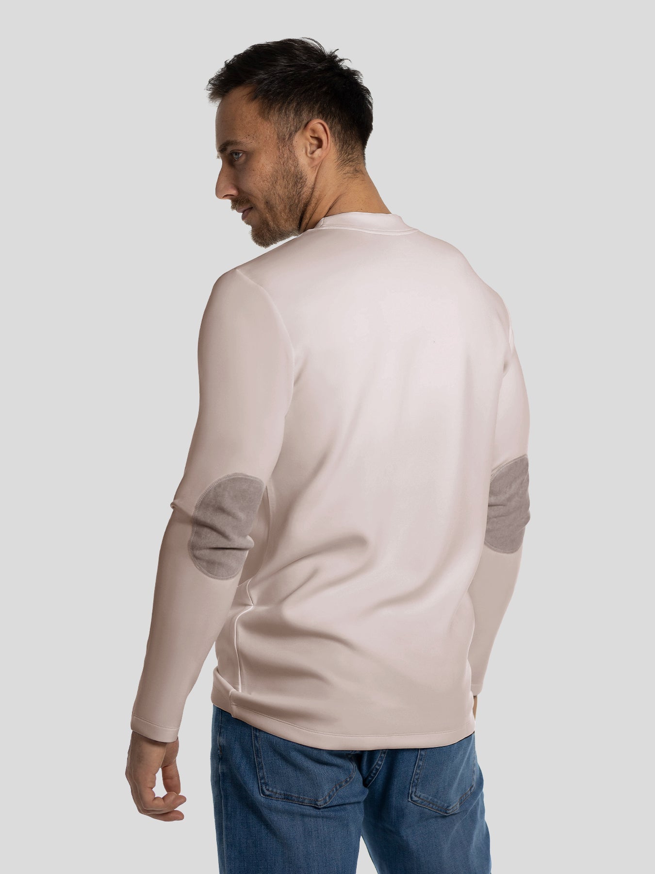 Modal Blend Elbow Patch Long Sleeve Tee