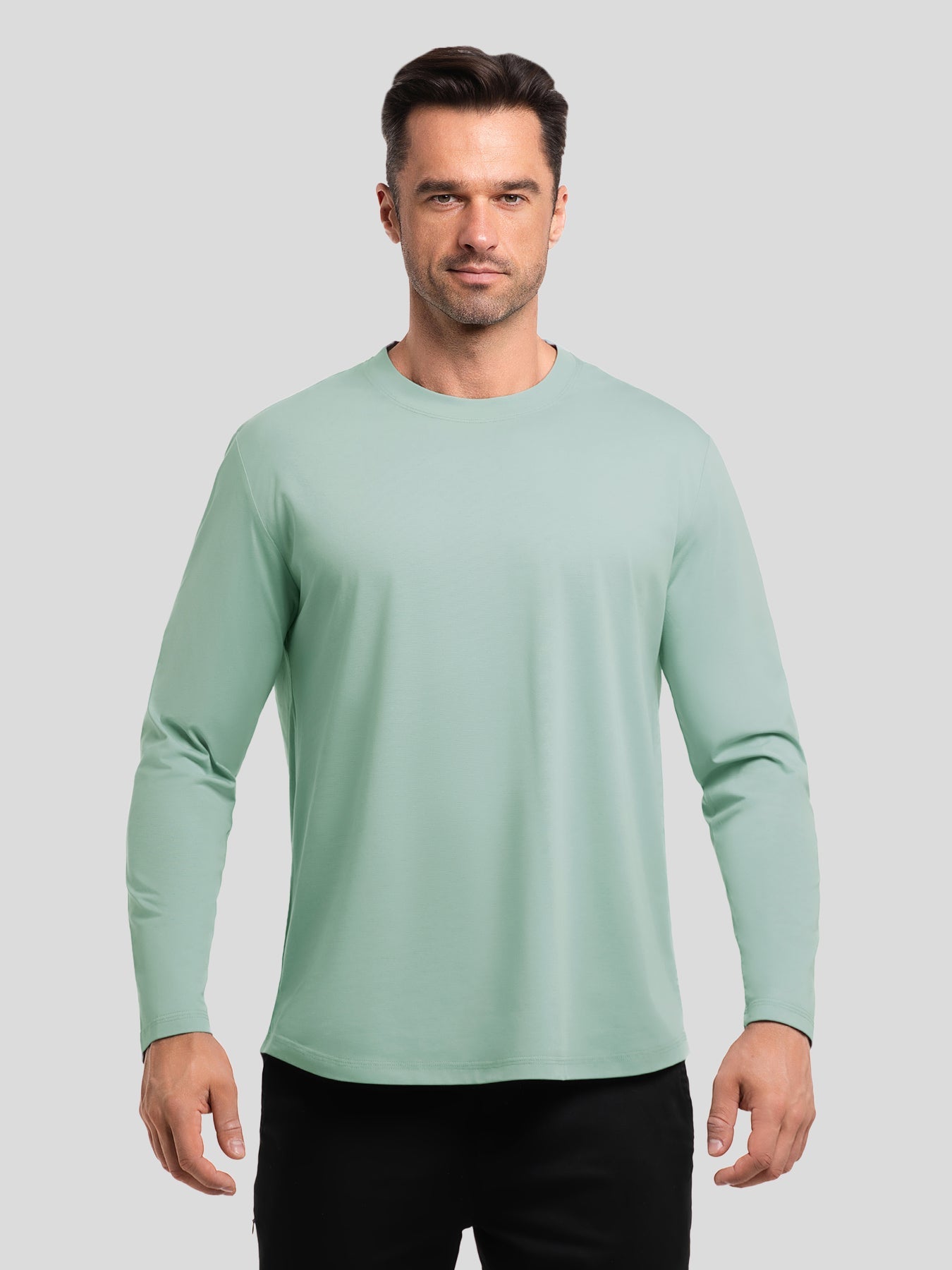 StaySmooth Long Sleeve Curve Hem Tee:Classic Fit