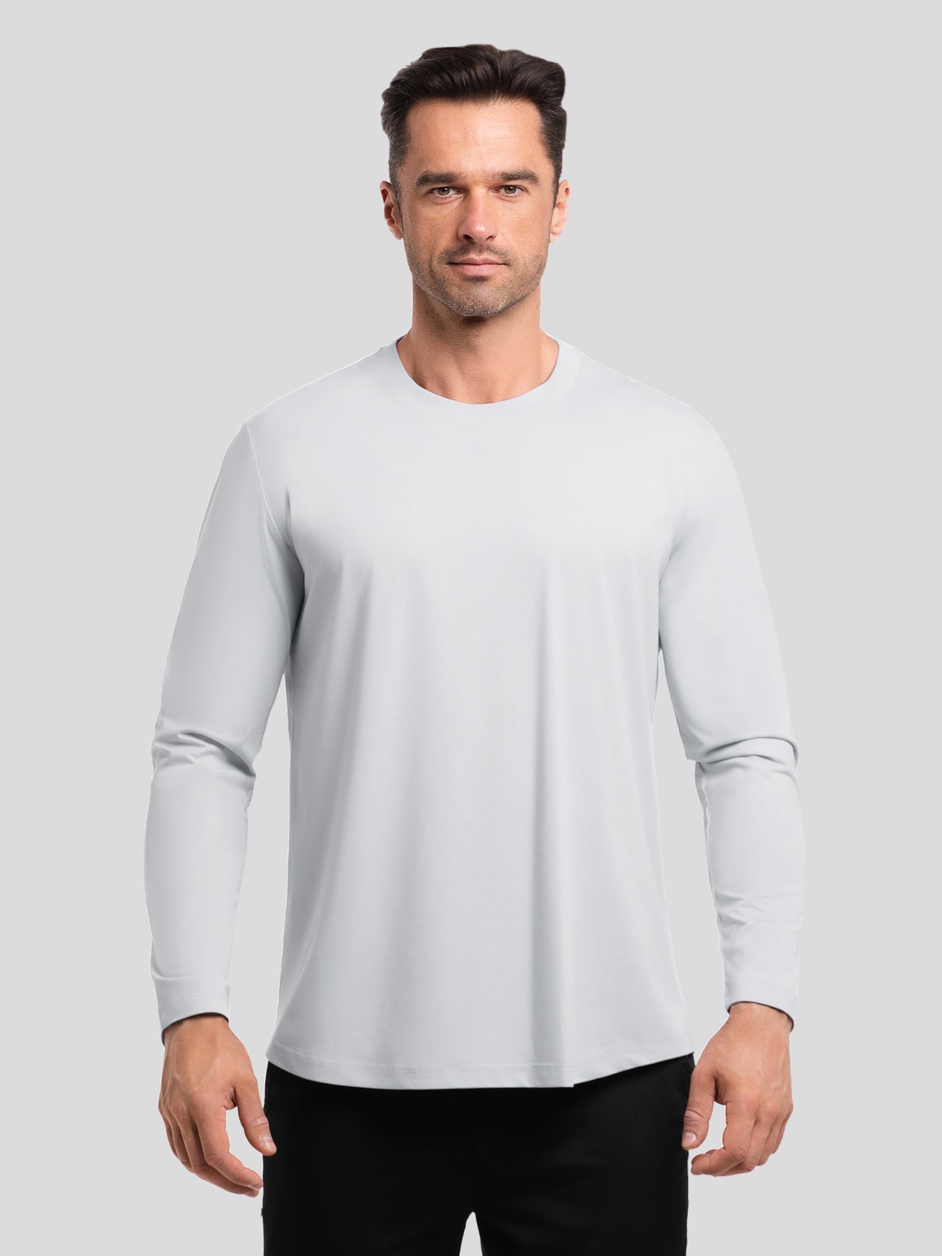StaySmooth Long Sleeve Curve Hem Tee:Classic Fit