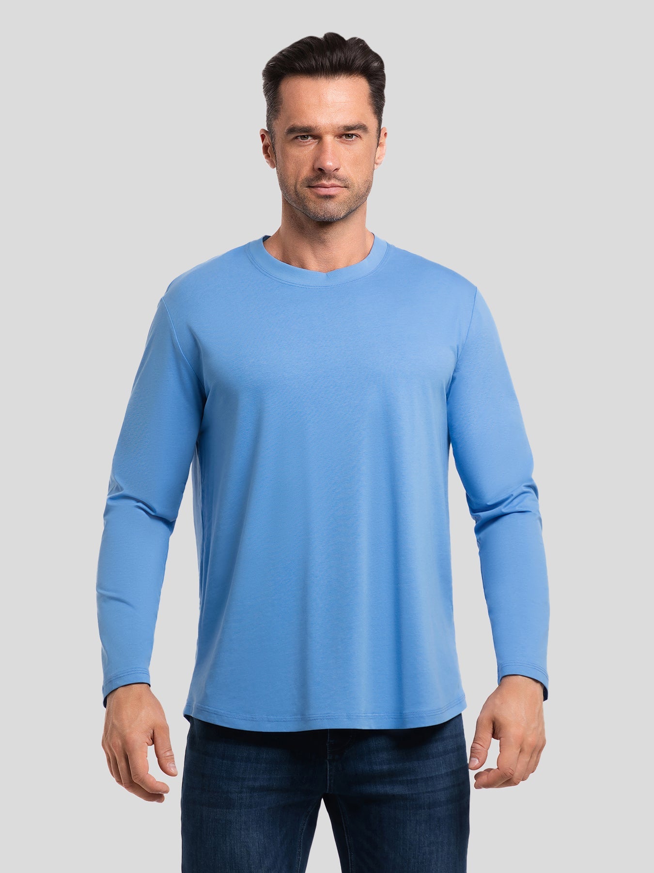 StaySmooth Long Sleeve Curve Hem Tee:Classic Fit
