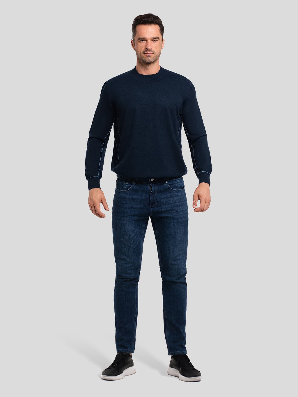 GentleKnit Contrast Stitch Sweater