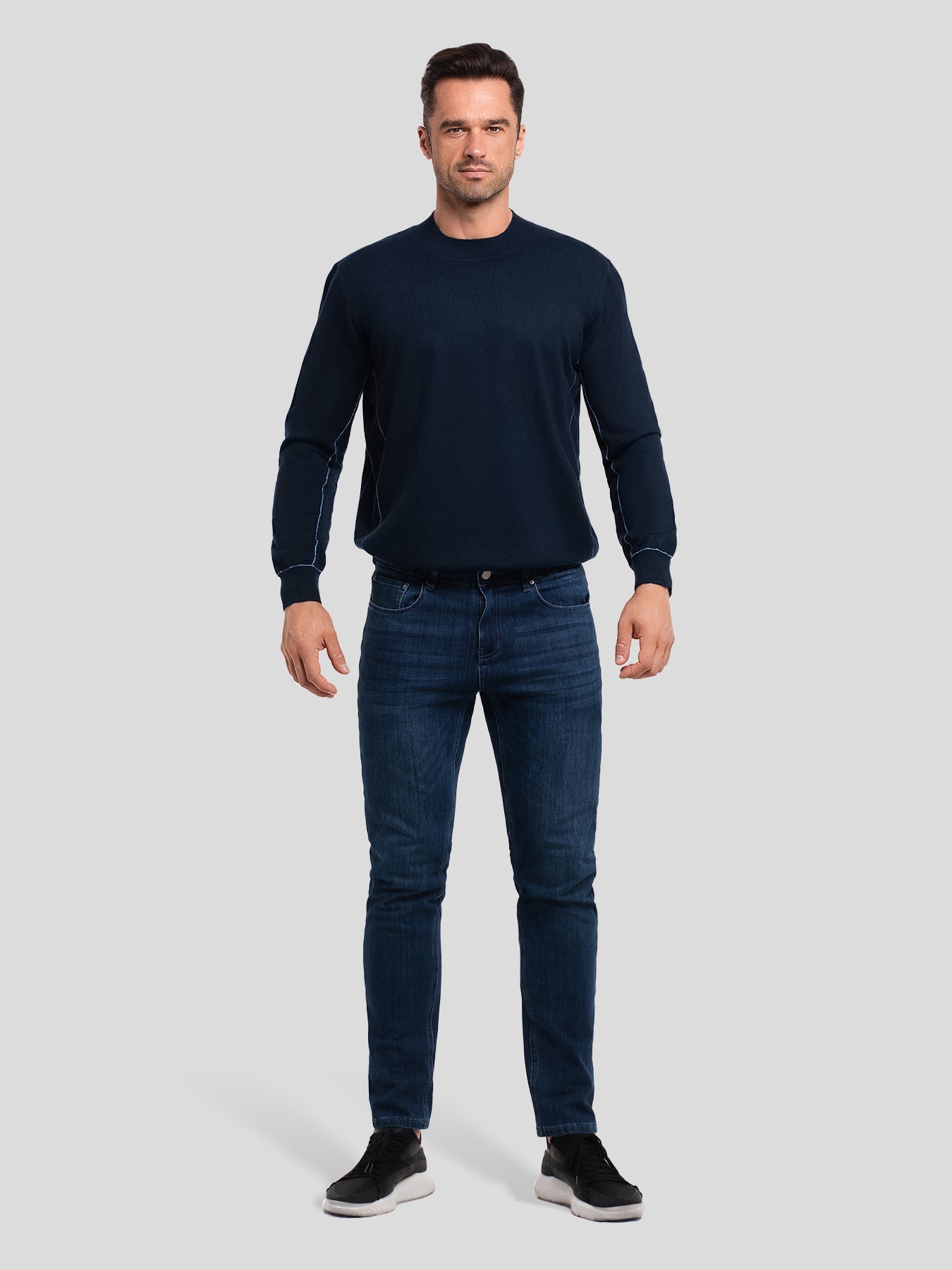 GentleKnit Contrast Stitch Sweater