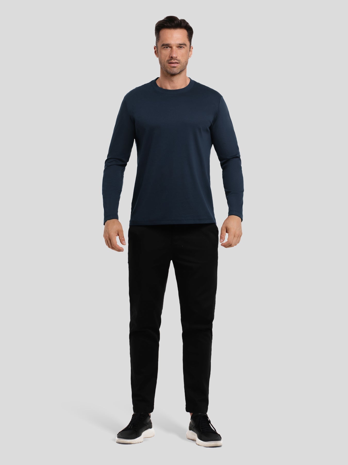 CloudWear 2.0 Split-Hem Long Sleeve Tee: Slim Fit