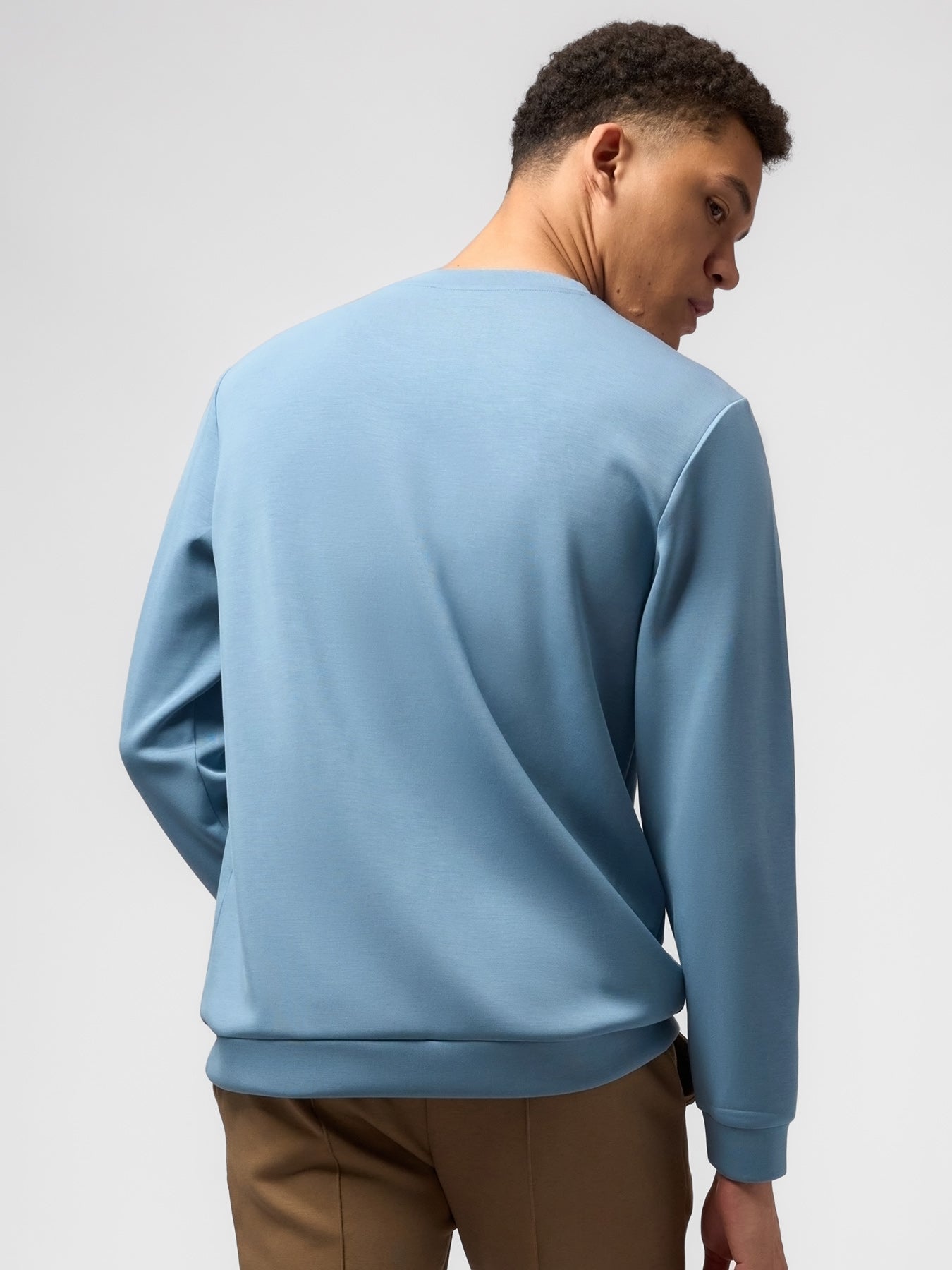 Modal Blend Long Sleeve Tee Shoulder Stitch