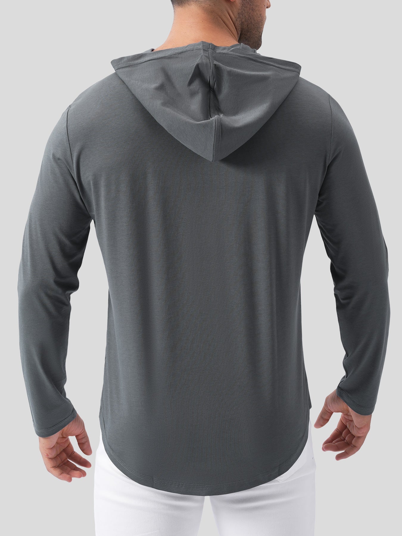StaySmooth Long Sleeve Hooded Drop-Cut Tee
