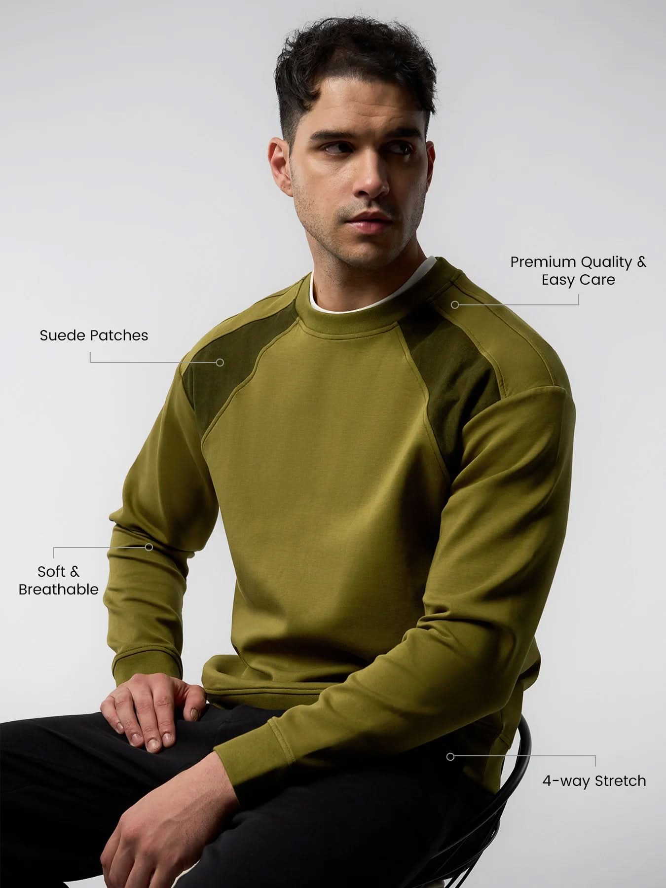 CozySpacer SuedePatch Sweatshirt