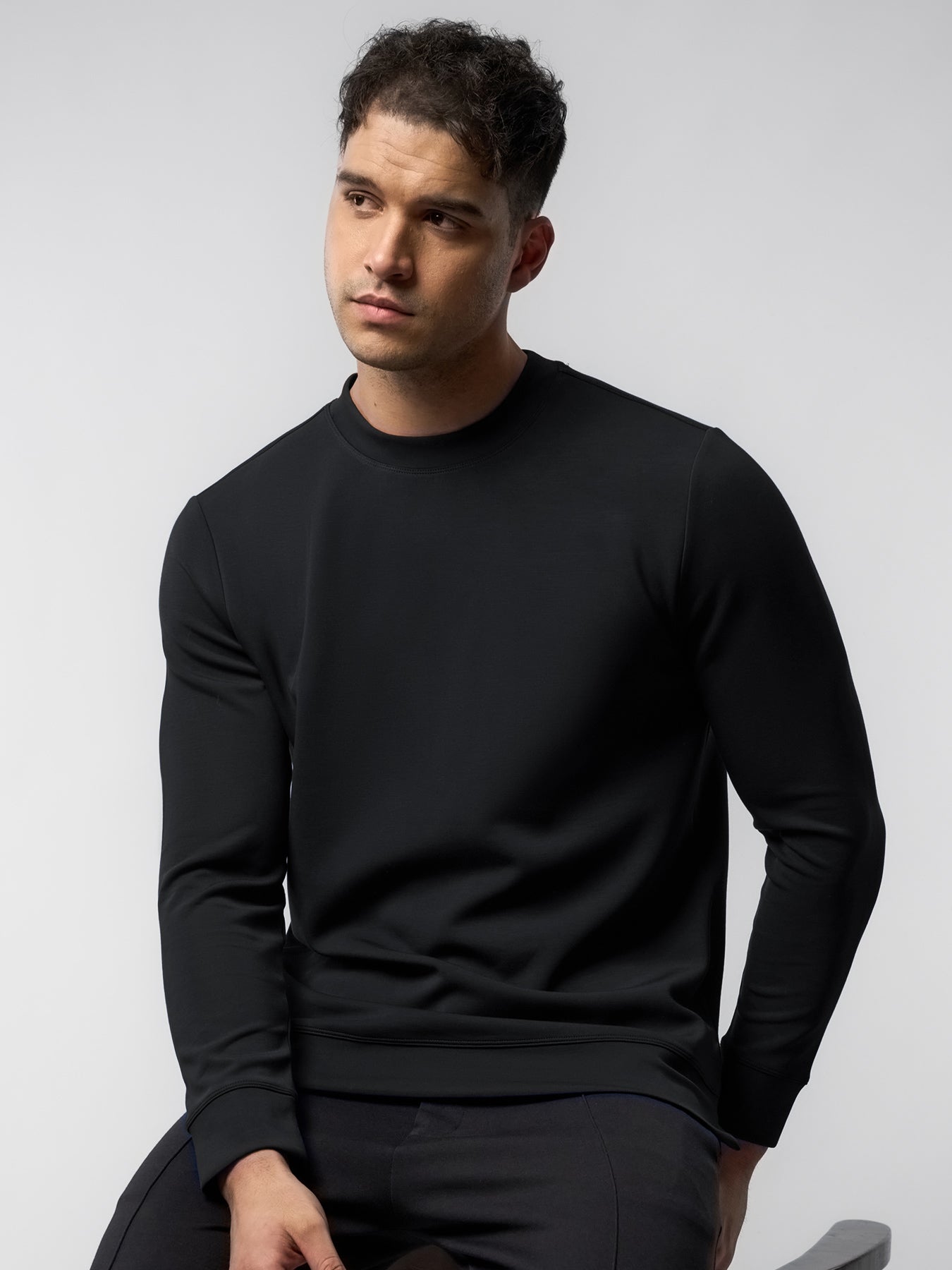Modal Blend Crew Neck Sweatshirt