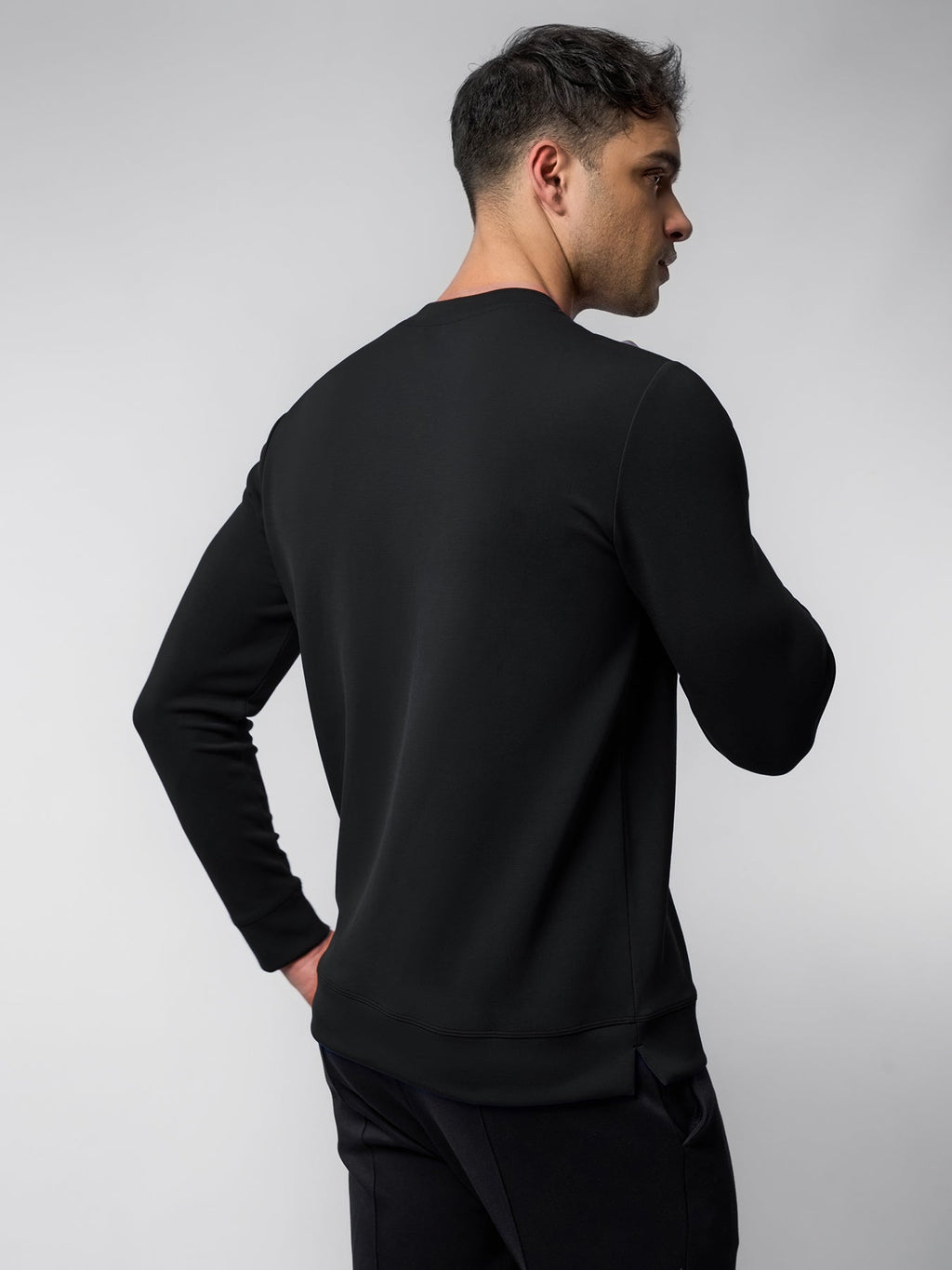 Modal Blend Crew Neck Sweatshirt