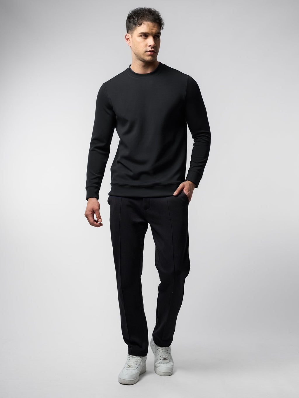Modal Blend Crew Neck Sweatshirt