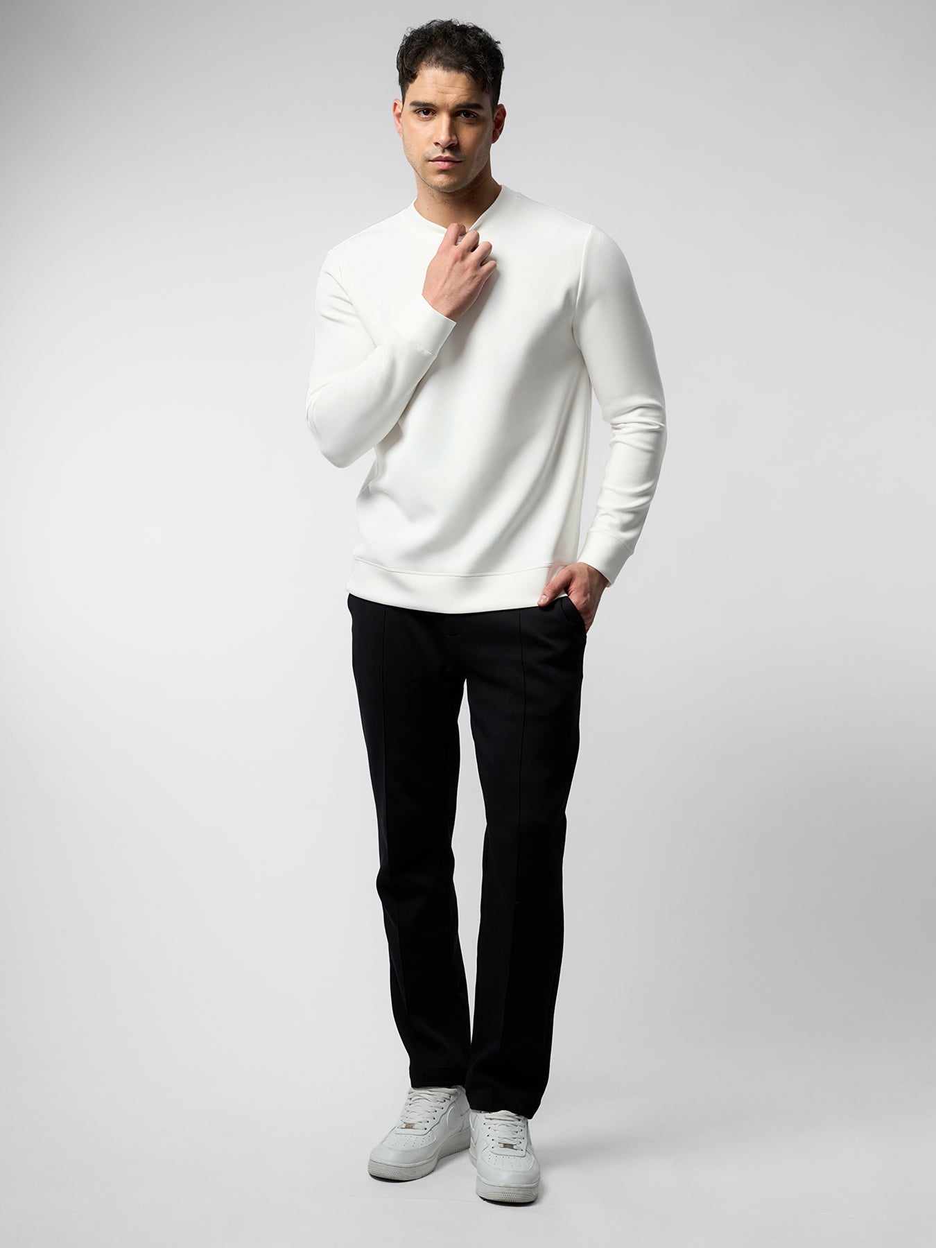 Modal Blend Crew Neck Sweatshirt