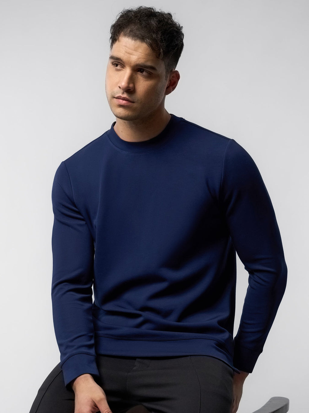 Modal Blend Crew Neck Sweatshirt