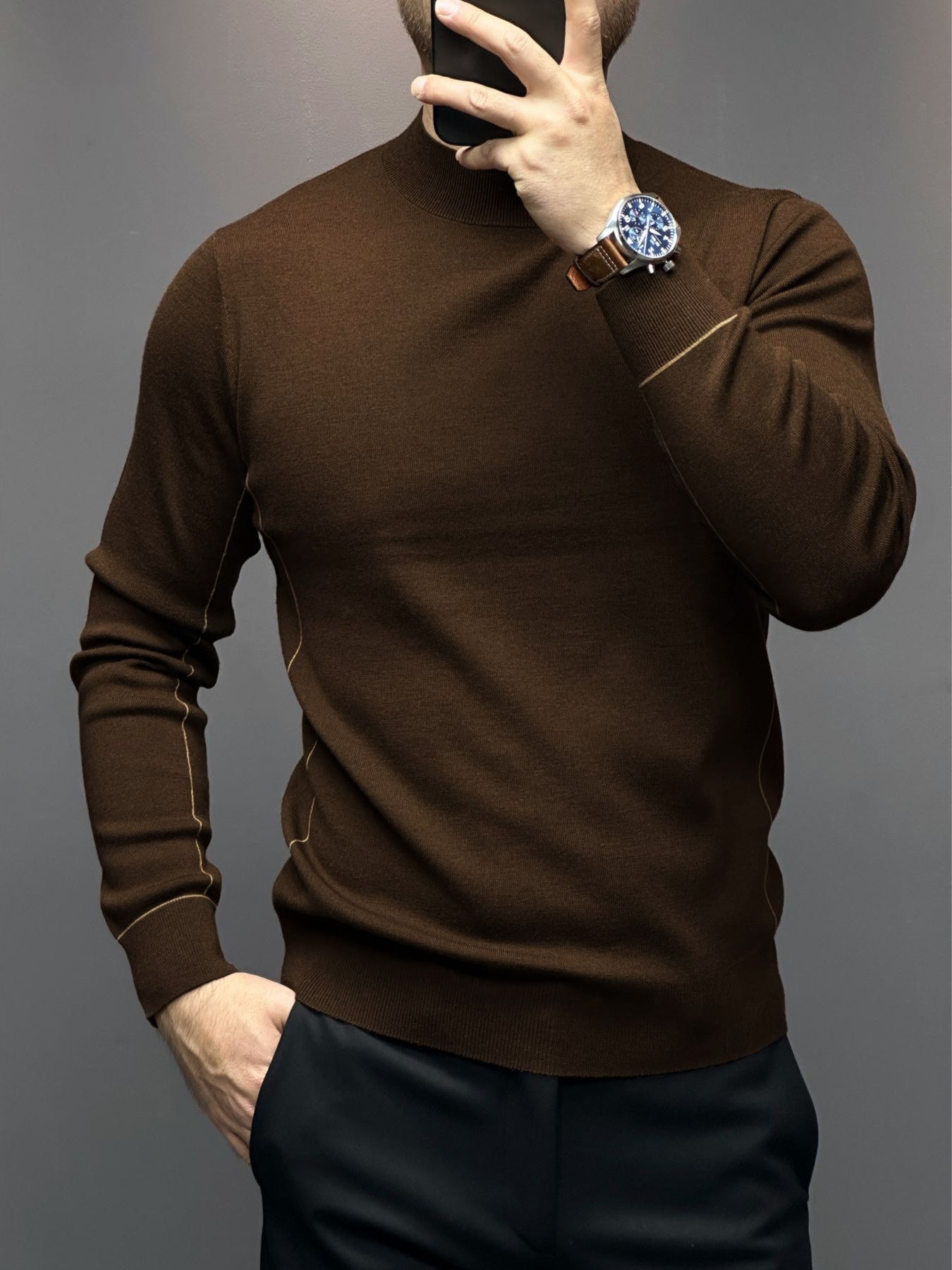 GentleKnit Contrast Stitch Sweater