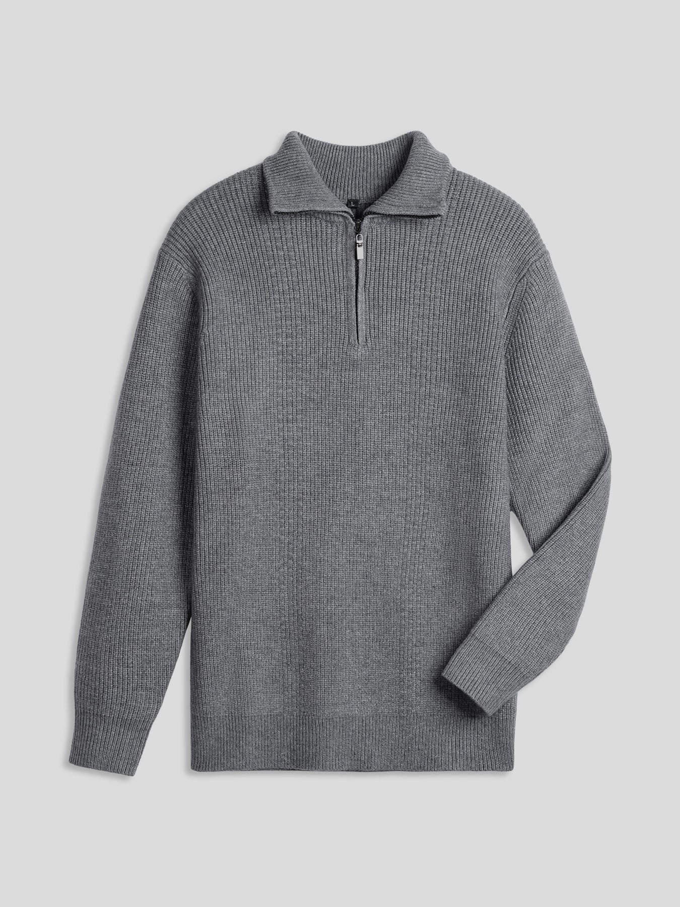 GentleKnit Half-Zip High Collar Sweater